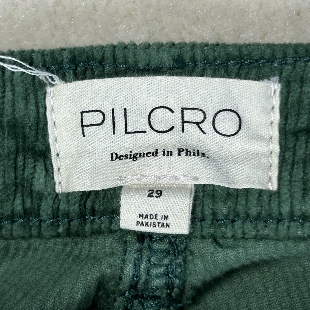 Pilcro Anthropologie Green Corduroy Bootcut Pants Sz 29 Fall Forest Flare - Picture 4 of 12
